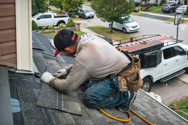Professional Roof Replacement technician working in Lyndonville, NY